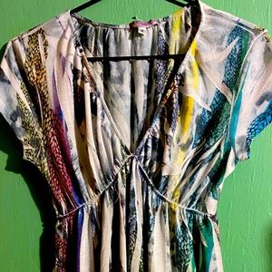 Trendy Colorful V-cut Summer/Spring Women’s Dress